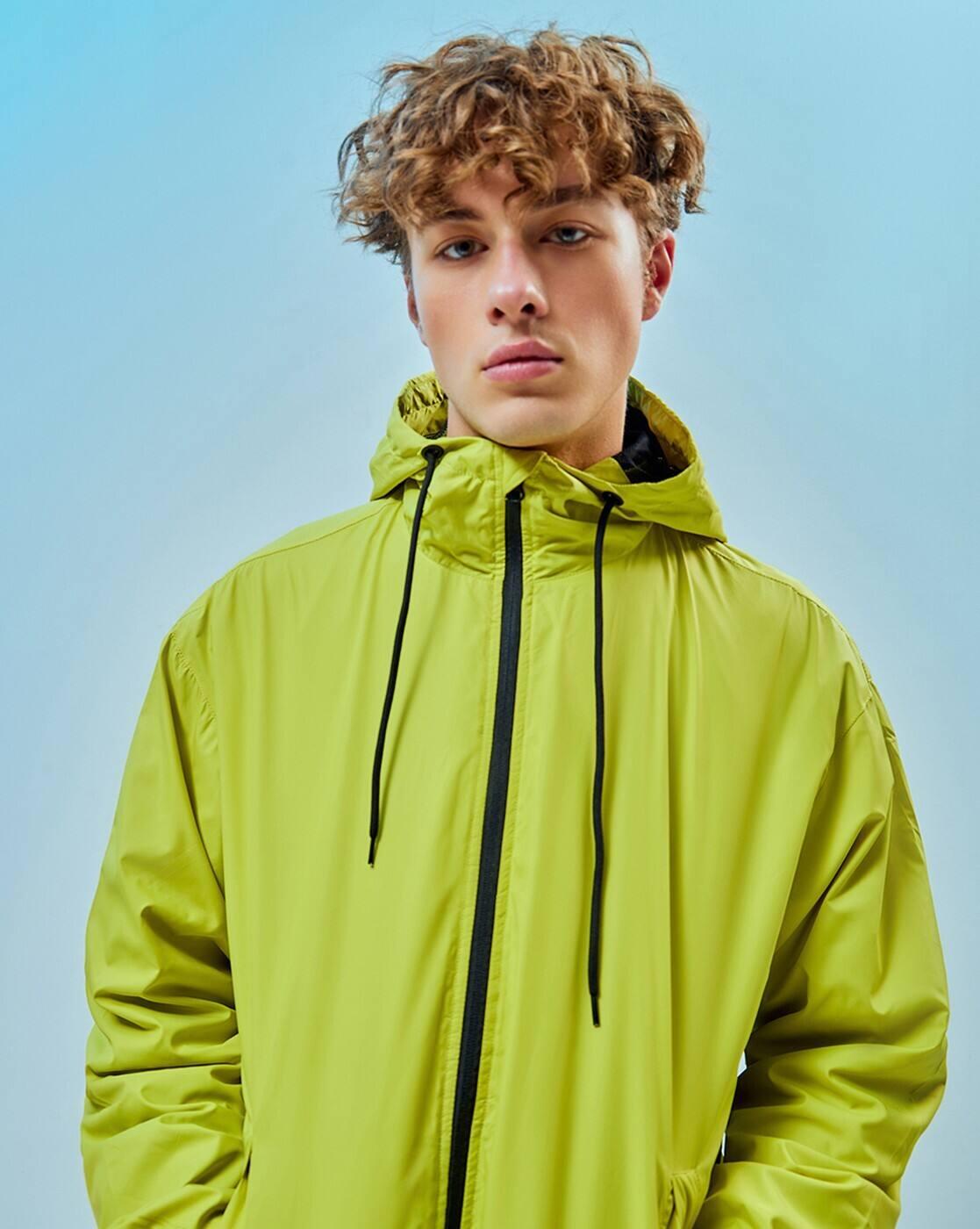 Men Oversized Fit Windcheater Jacket
