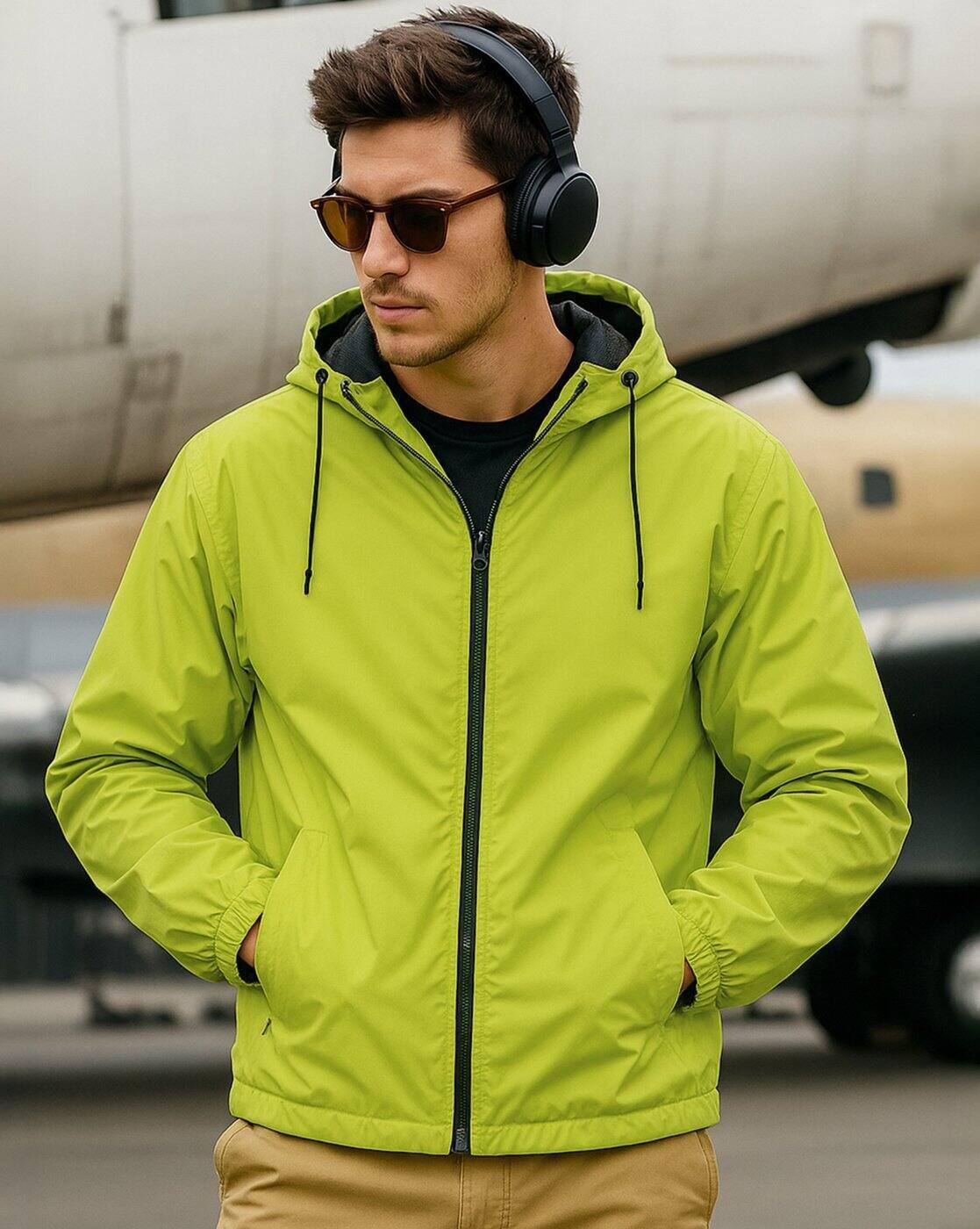 Men Oversized Fit Windcheater Jacket