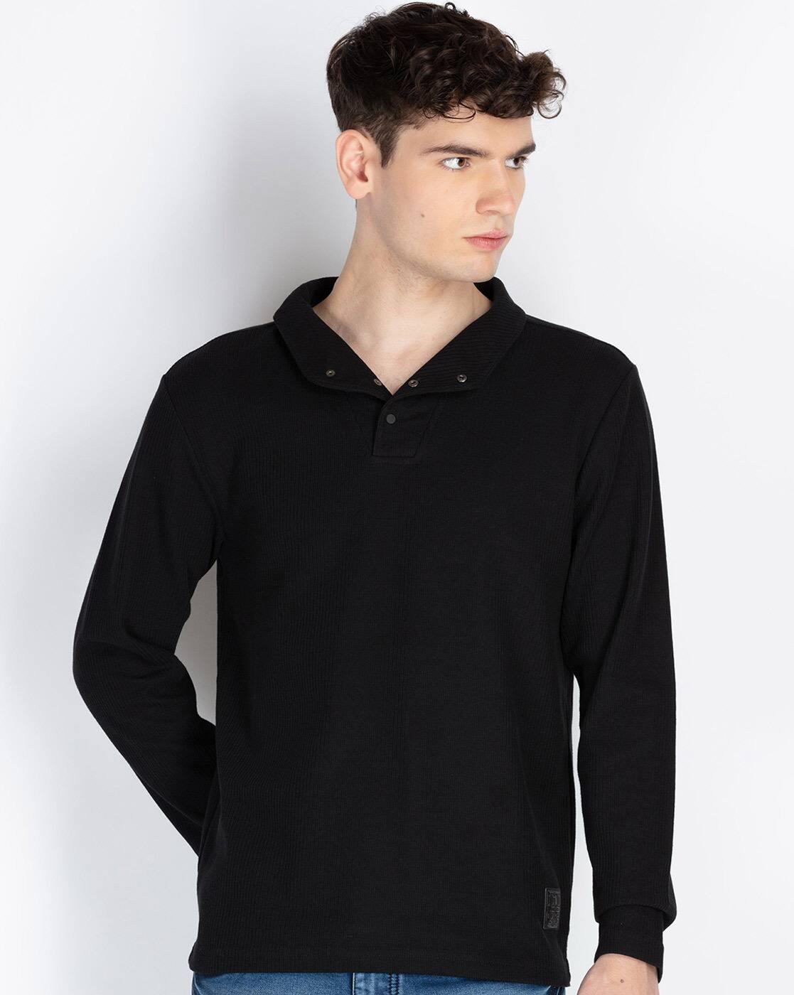 Men Regular Fit Henley T-Shirt