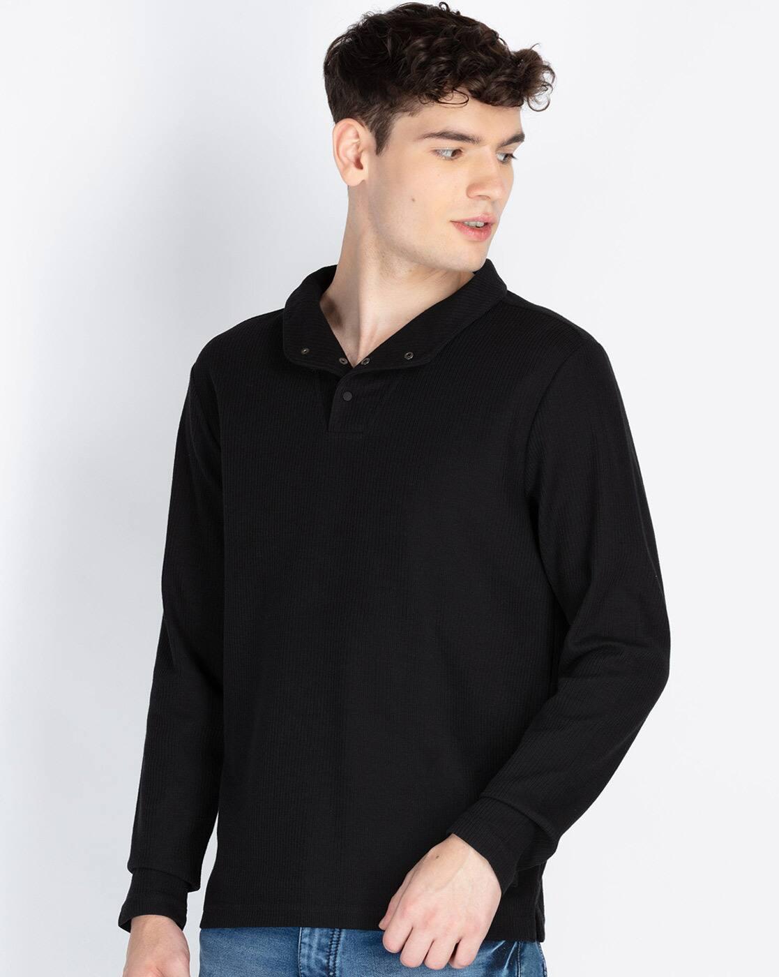 Men Regular Fit Henley T-Shirt