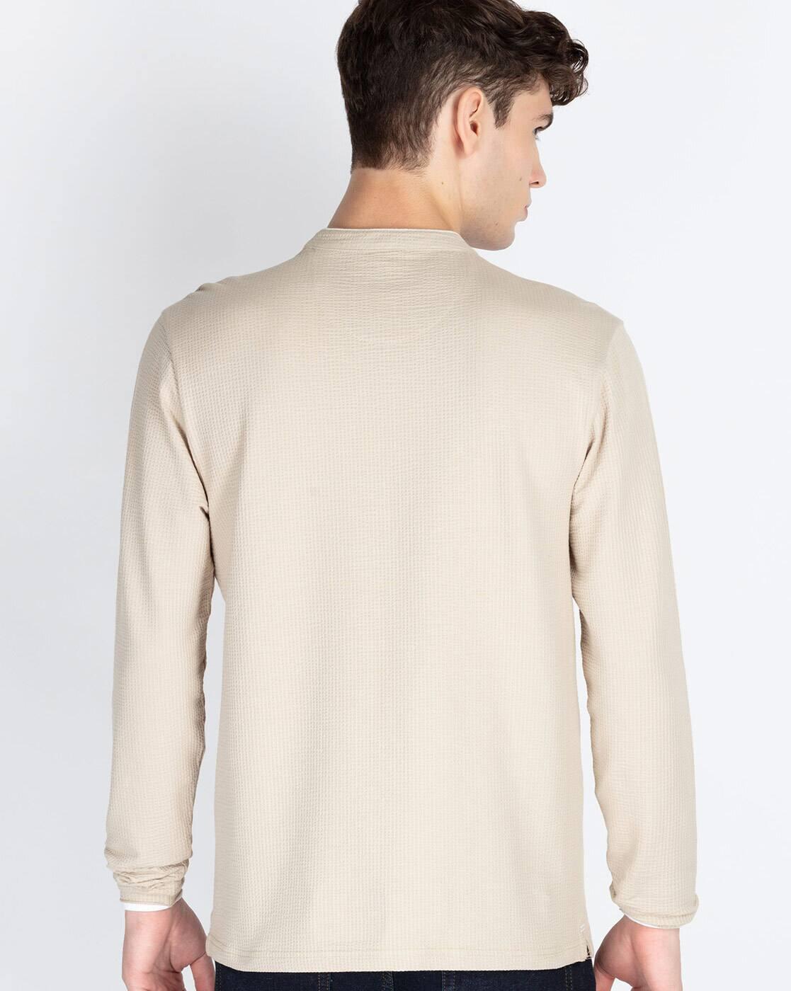 Men Regular Fit Henley T-Shirt