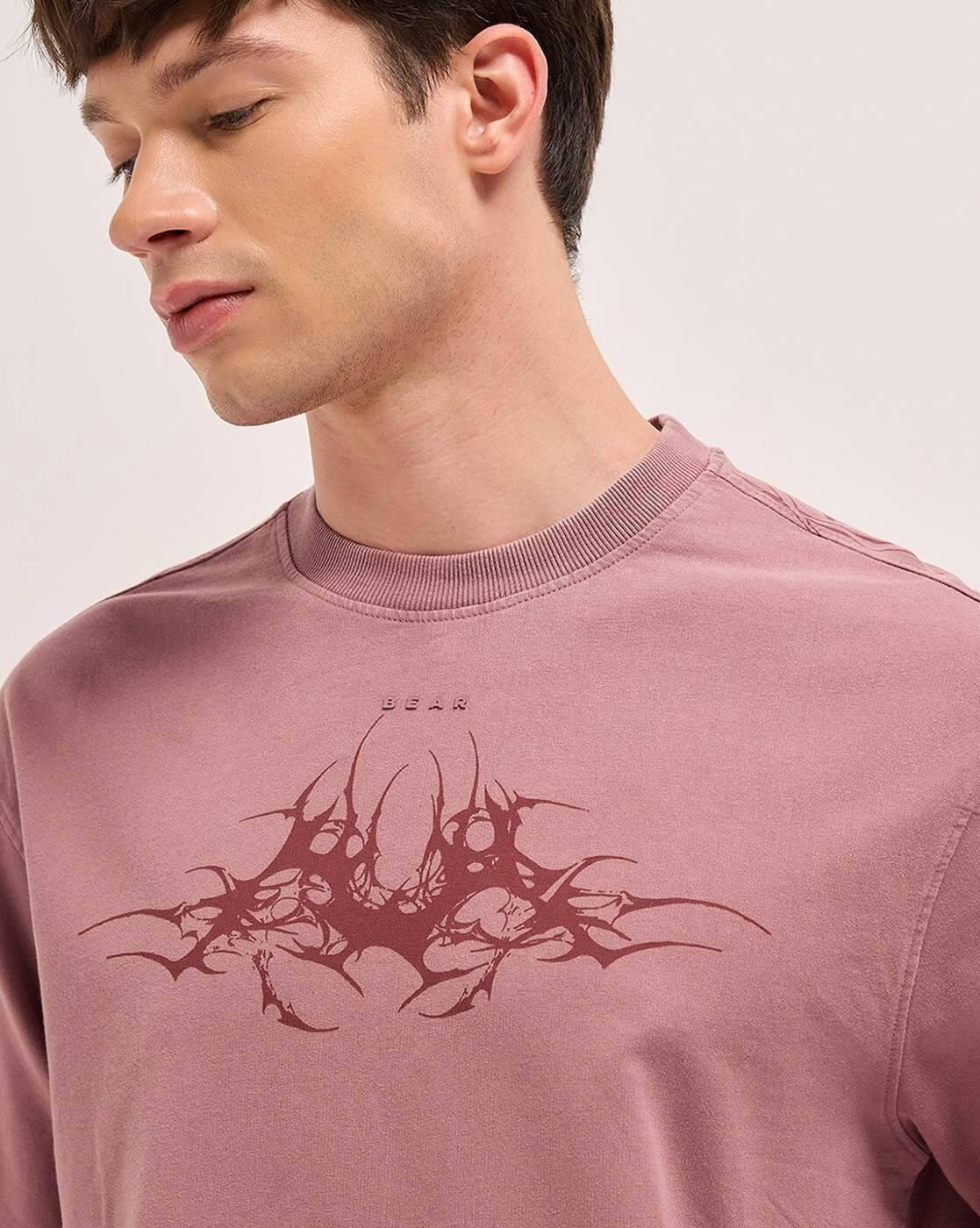 Men Oversized Fit Crew- Neck T-Shirt