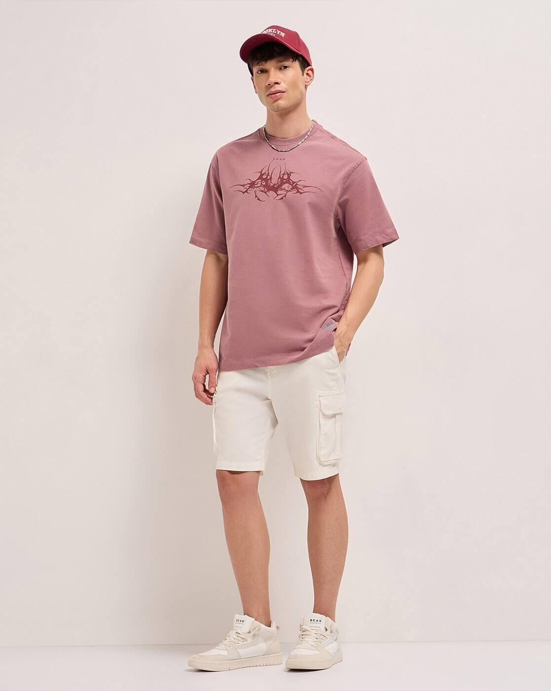 Men Oversized Fit Crew- Neck T-Shirt