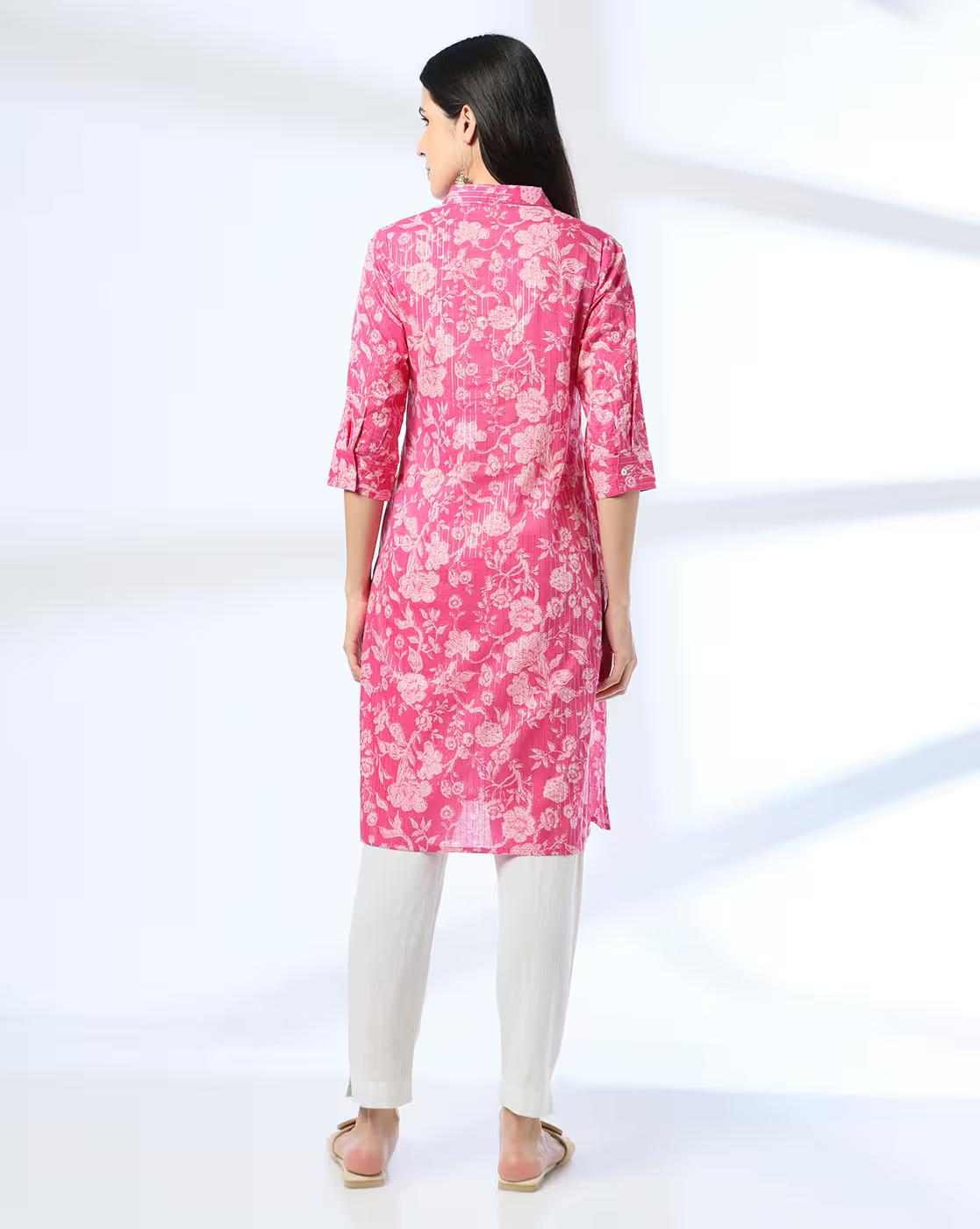 REGULAR COLLAR BUTTONDOWN PRI, PINK, XXL