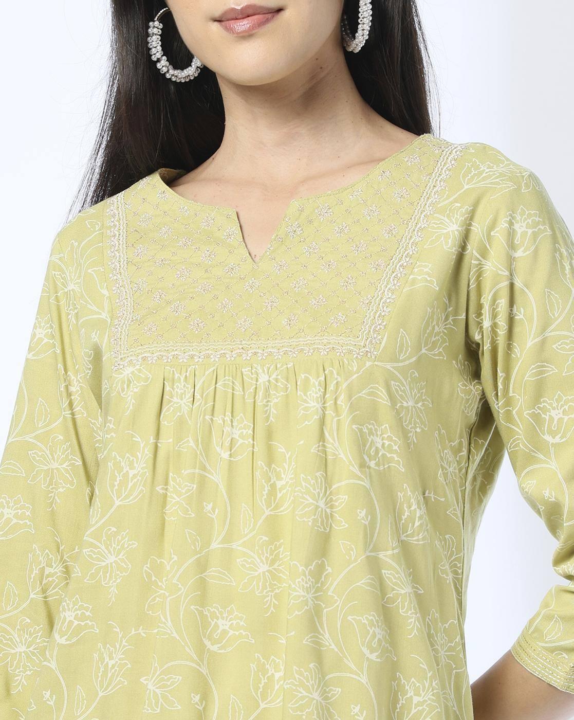 curved petal floral jal sht yok, LIME, M