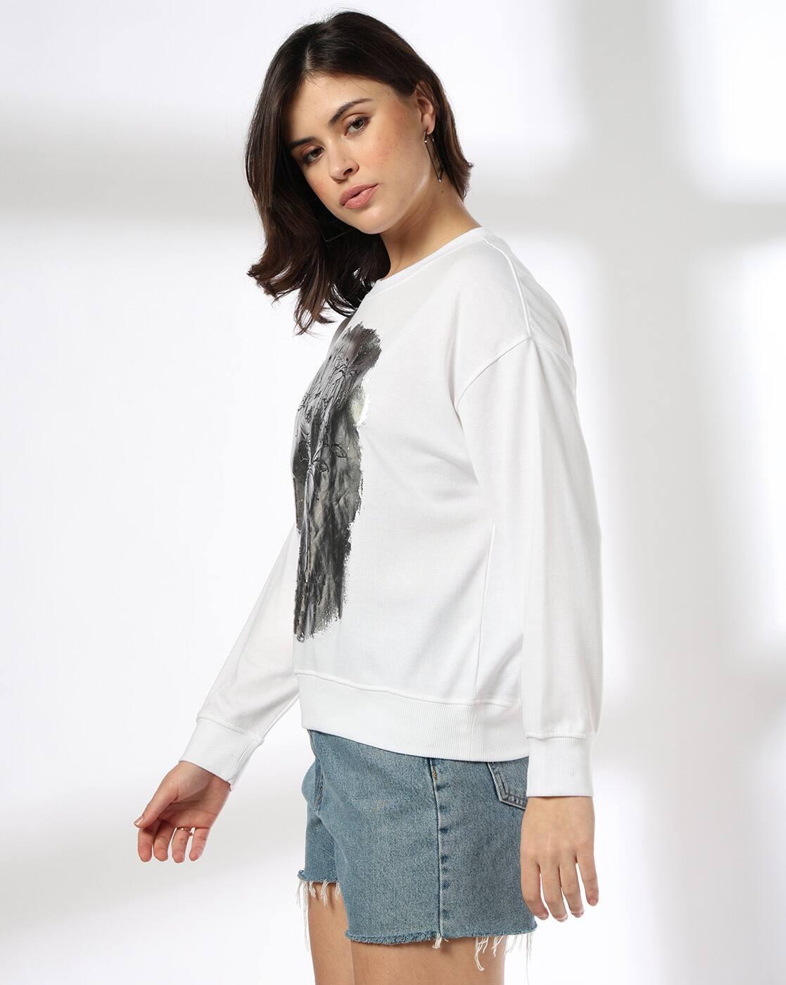 BLOEMENMARKT, WHITE, XL