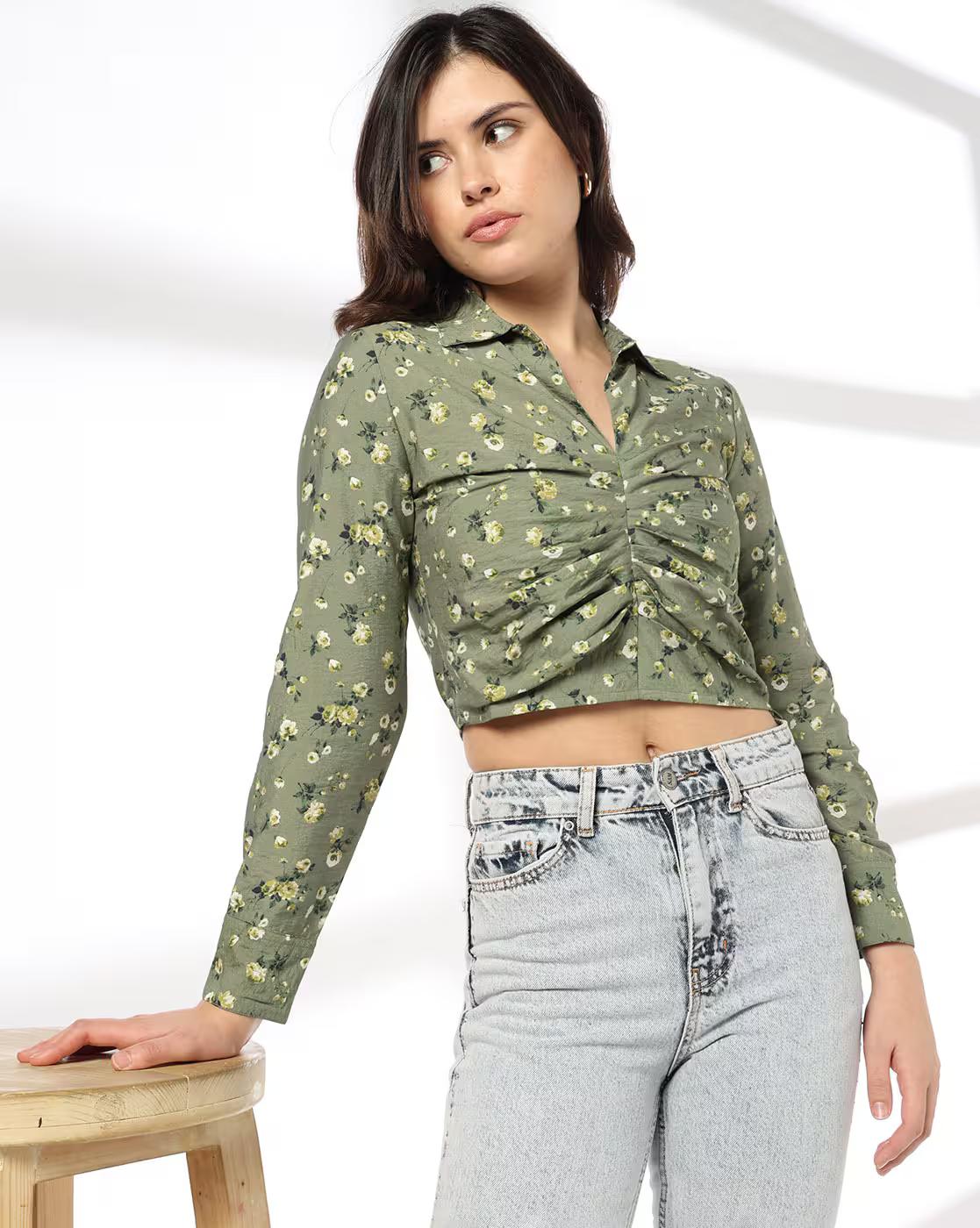 Front Pleated Regular Fit Shirt