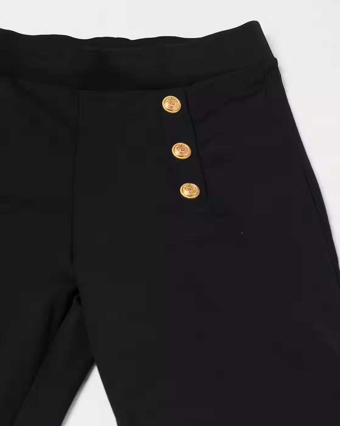 FRONT BUTTONED STRAIGHT, BLACK, XS