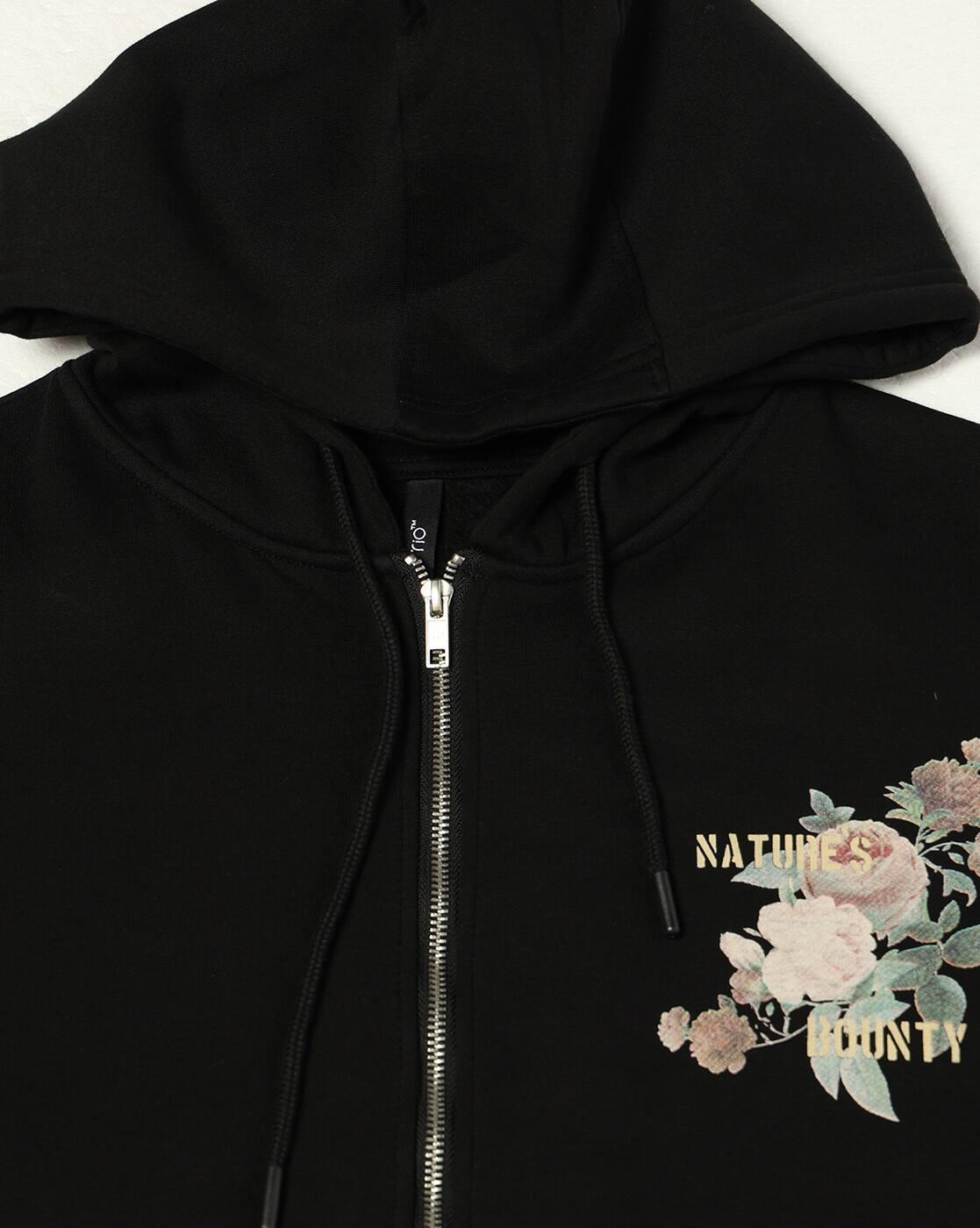 Women Printed Regular Fit Hoodie