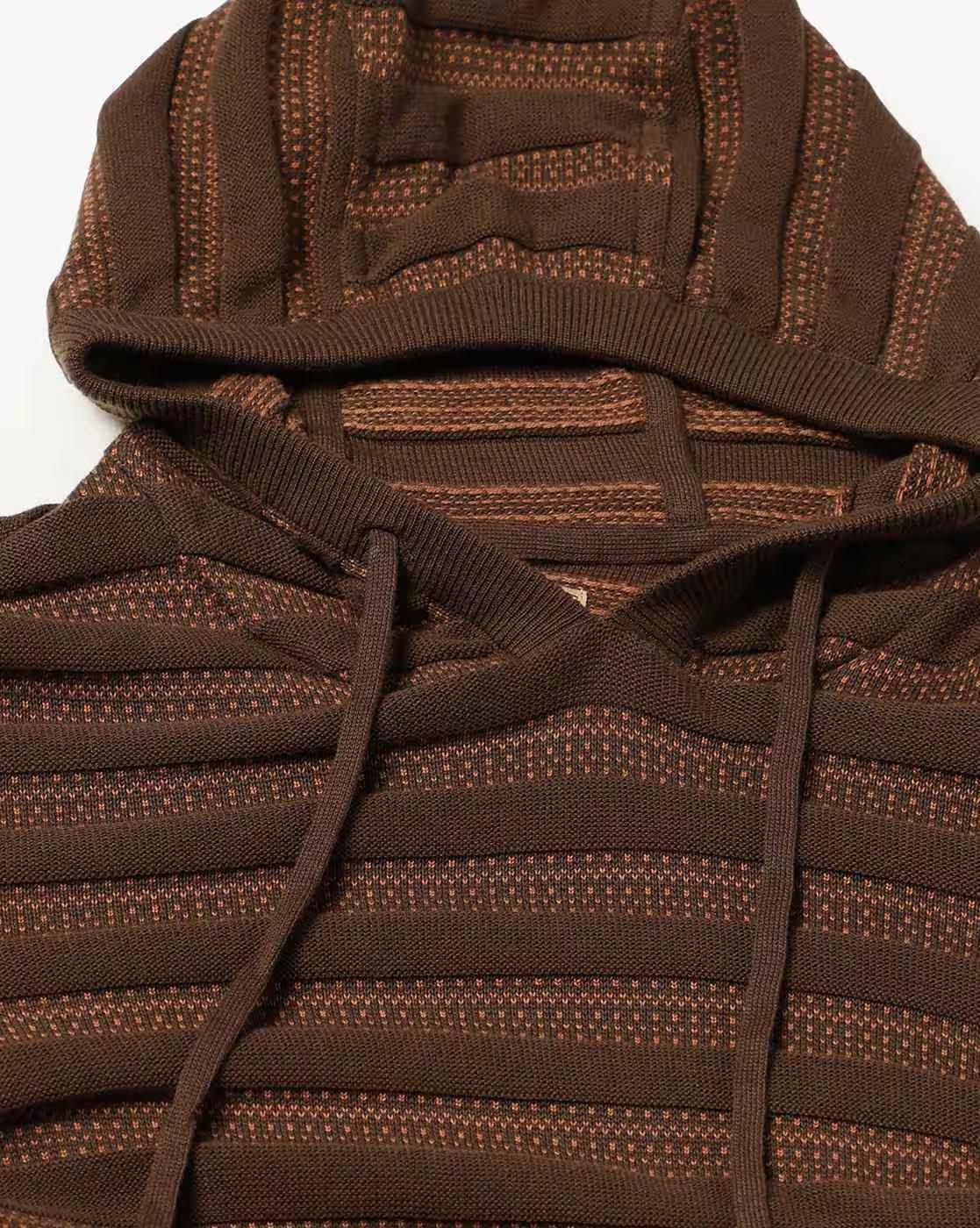 Men Striped Regular Fit Hooded T-Shirt