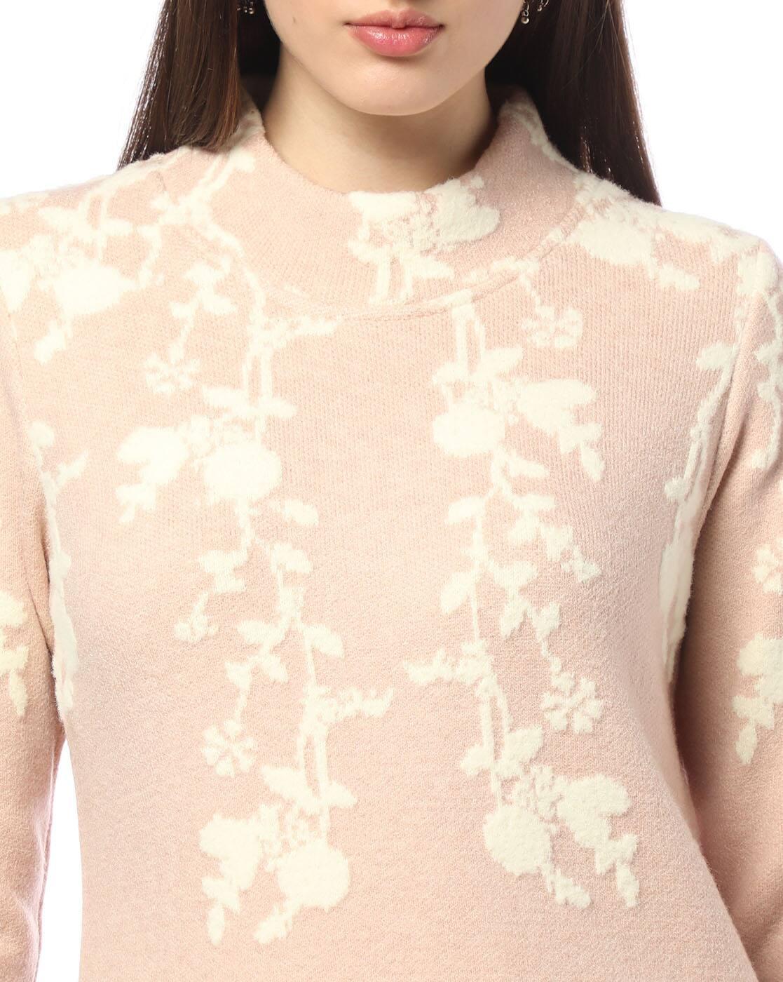 PLACEMENT FLORAL KURTA DRESS, Rose, XS