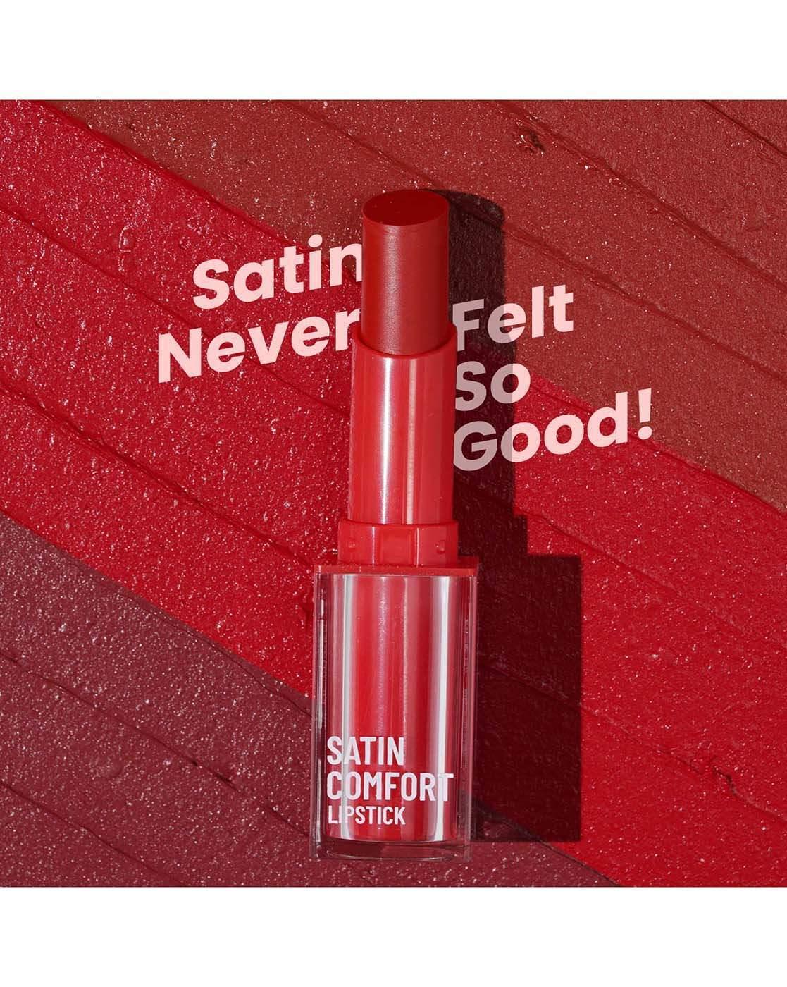 Pack of 3 Satin Comfort Lipstick Trio 3-In-1 -Red And Maroon