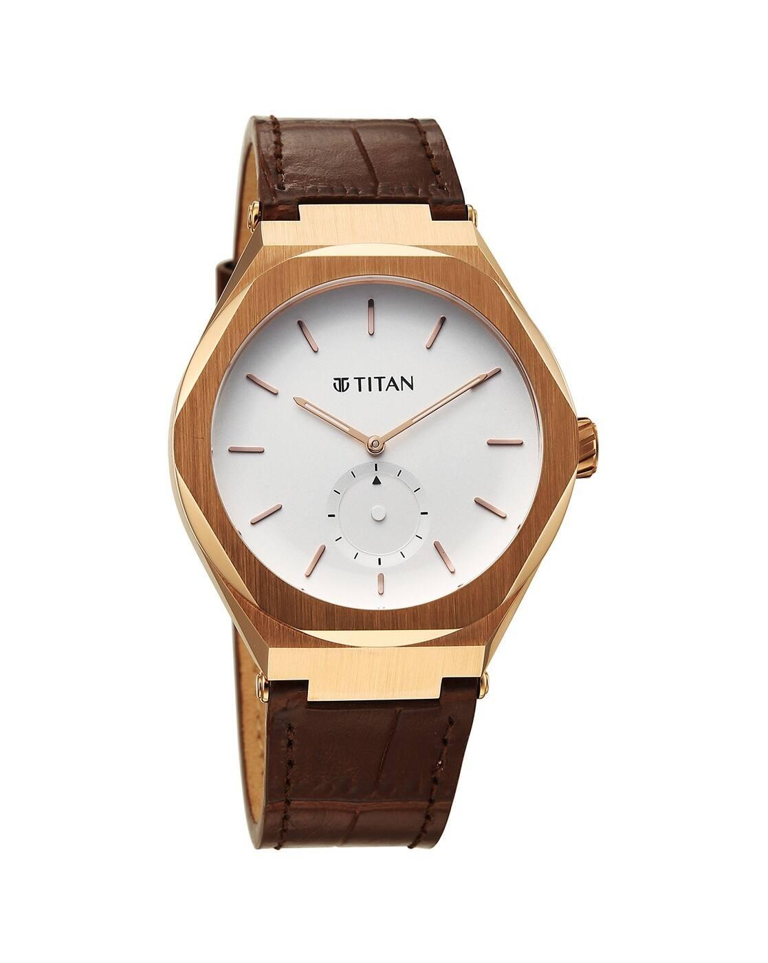 Men Contour Analogue with Small Second Dial Leather Strap Watch -90210WL01