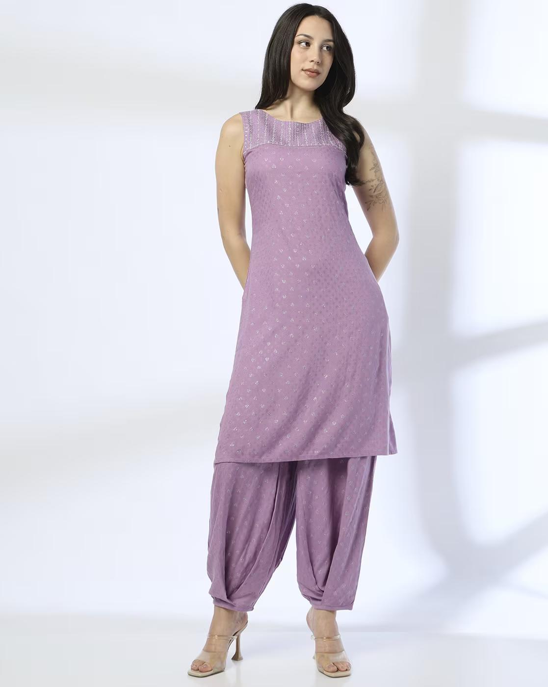 AOP WITH SHOULDER YOKE LINE, LAVENDER, L