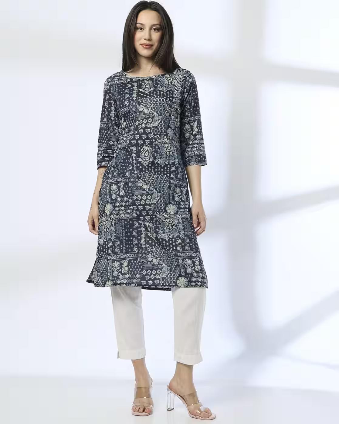 MIX PRT SIDE PLACKET KUR, INDIGO, L