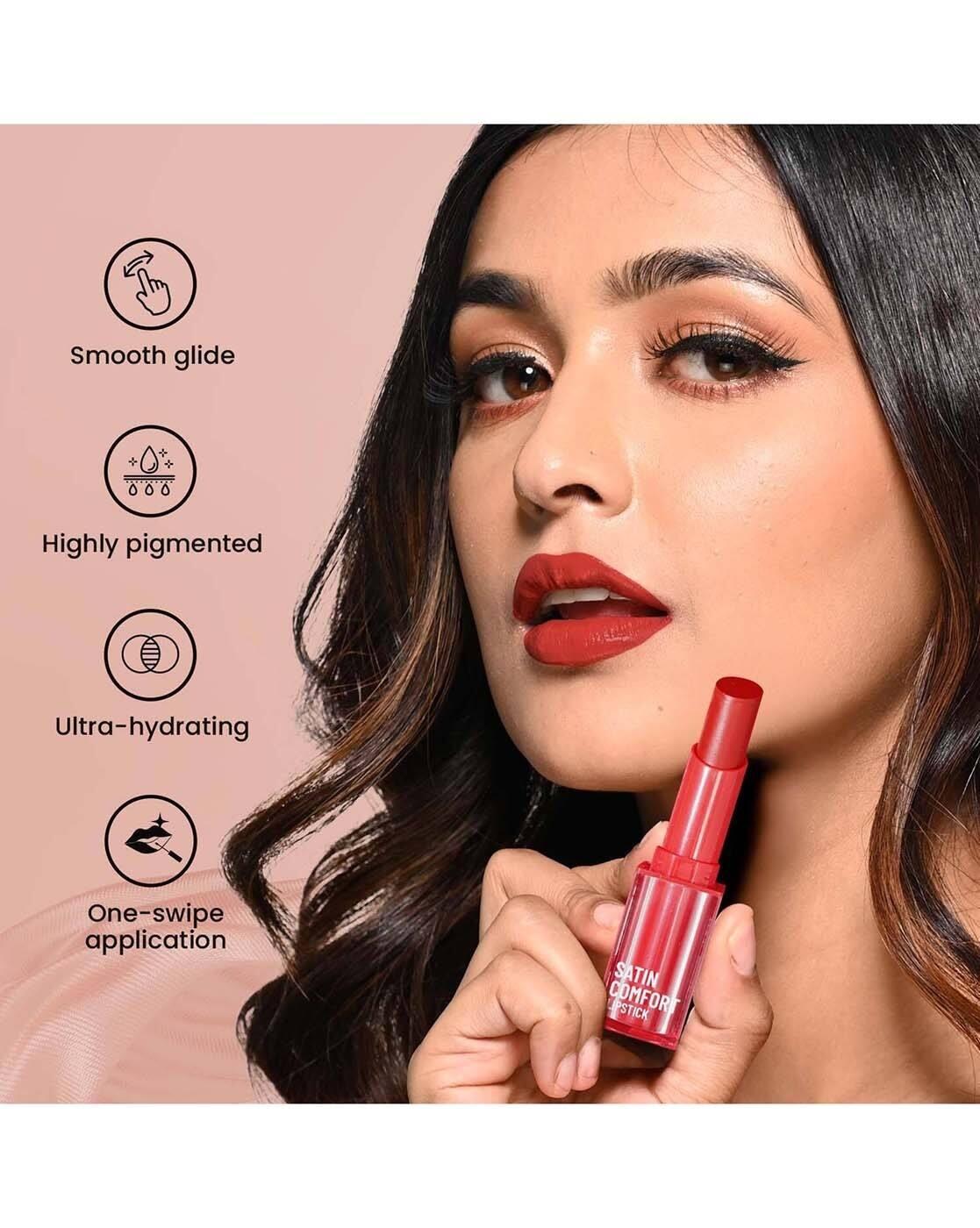 Pack of 3 Satin Comfort Lipstick Trio 3-In-1 -Red And Maroon