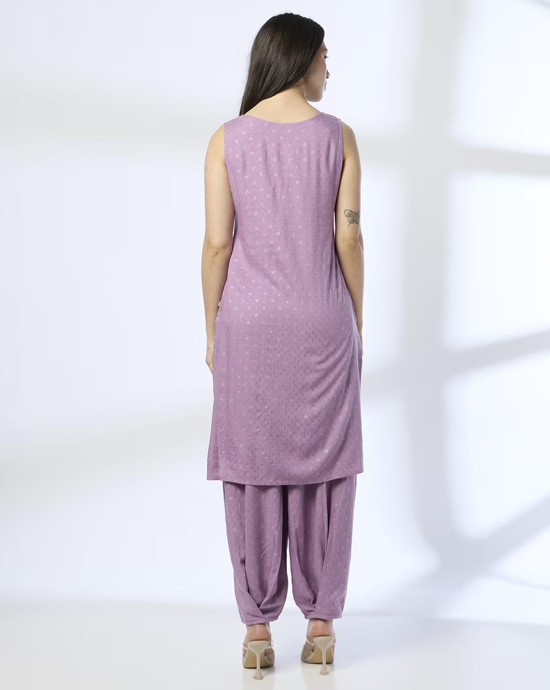 AOP WITH SHOULDER YOKE LINE, LAVENDER, L