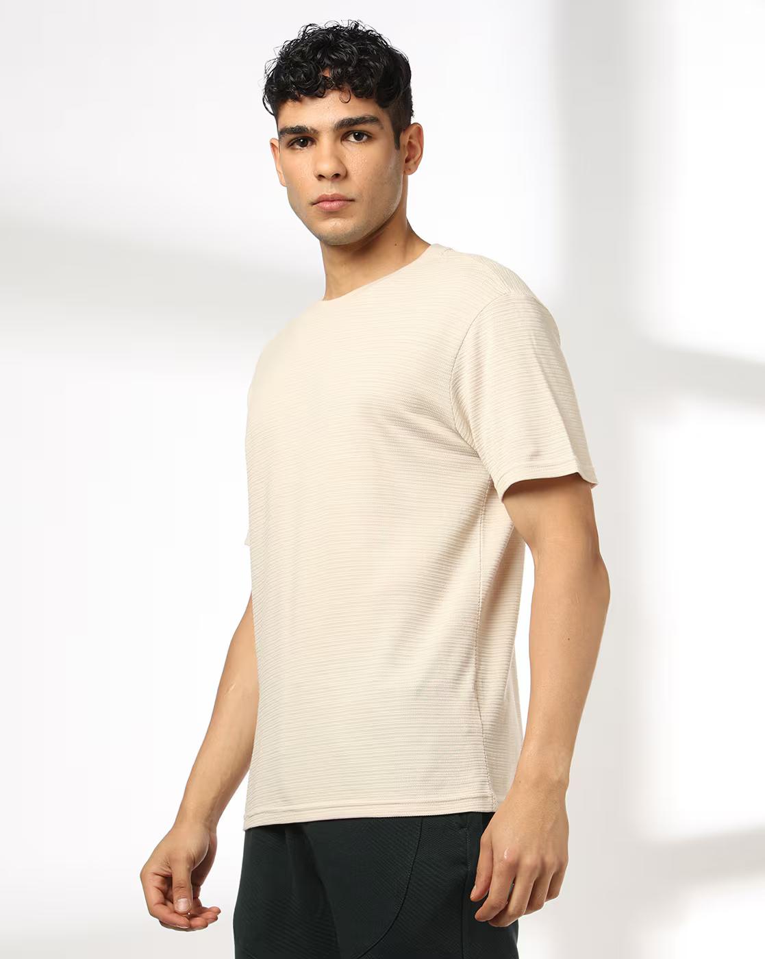 Men Regular Fit Crew-Neck T-Shirt