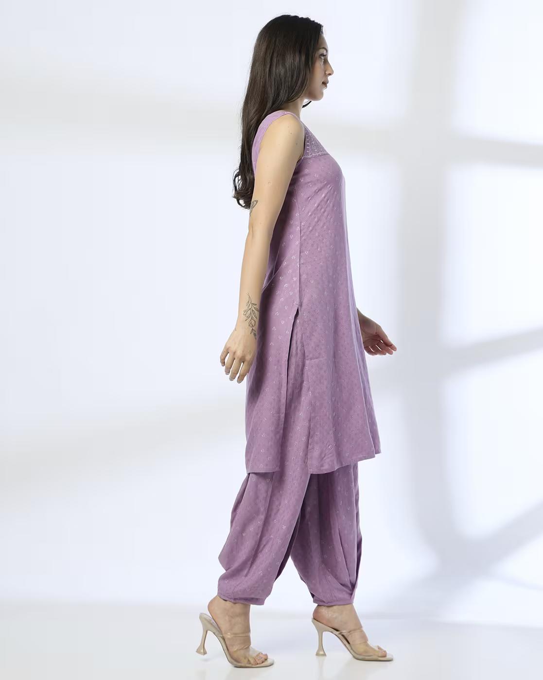 AOP WITH SHOULDER YOKE LINE, LAVENDER, L