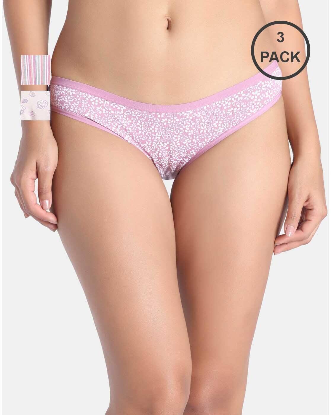 Pack Of 3 Low Rise Full Coverage Hipster Panties