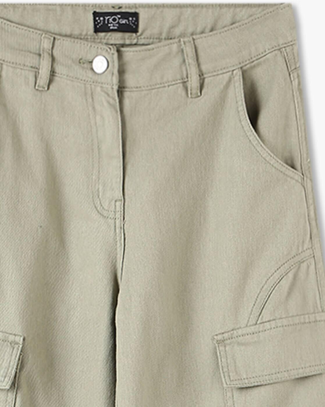Girls Regular Fit Cargo Pants