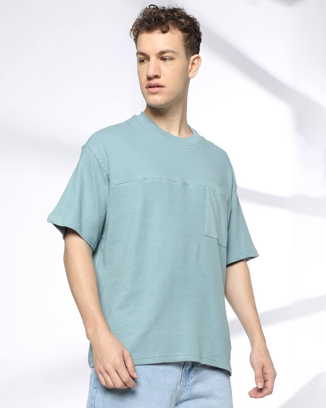 TEES20 SOLID CREW TEE WITH PKT, BLUE, M