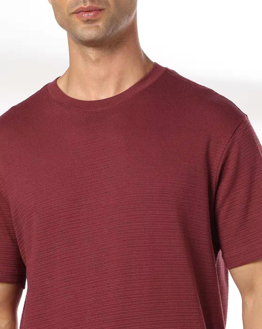 Men Core Structure Regular Fit Crew-Neck T-Shirt