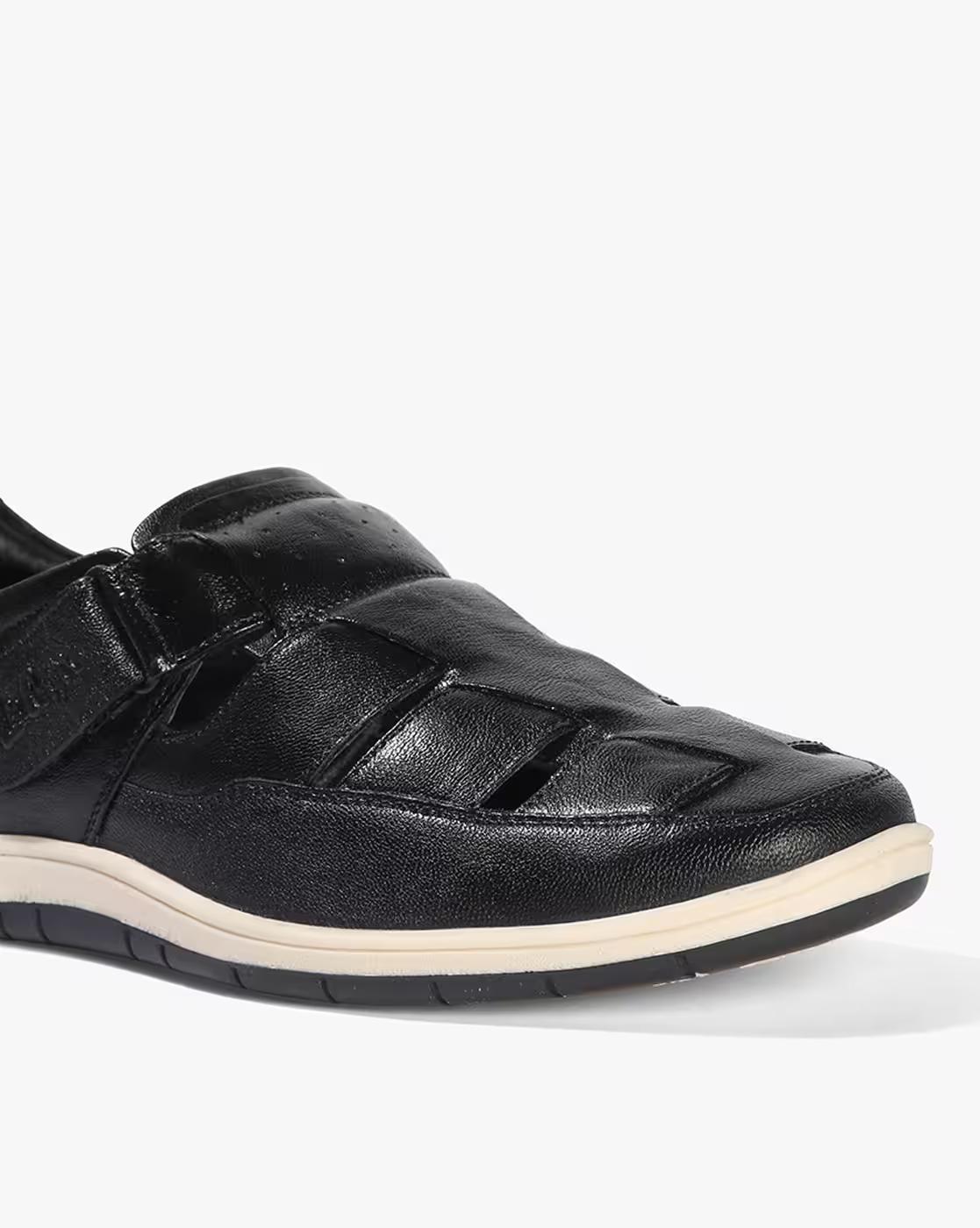 Men Leather Shoe-Style Sandals