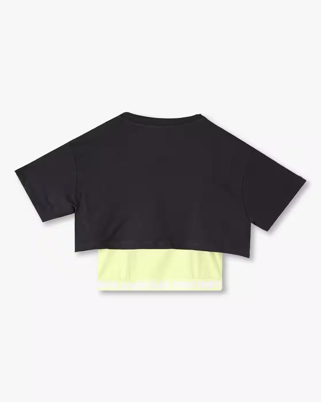 Girls Graphic Print Knit Crop Top