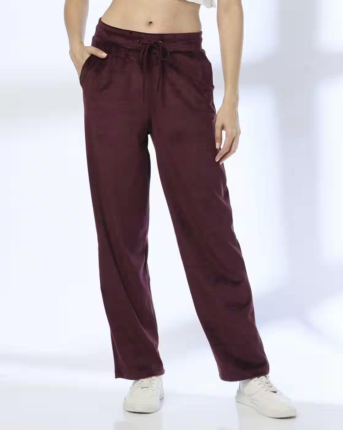 VELOUR TRACKPANT, PLUM, M