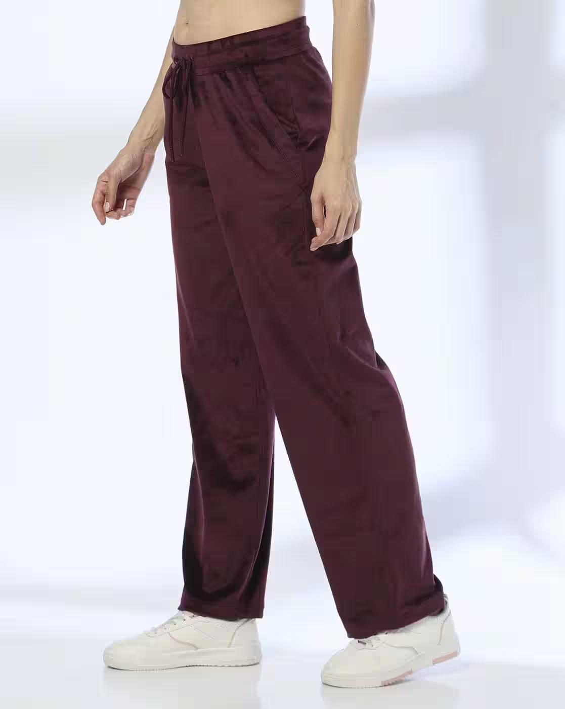VELOUR TRACKPANT, PLUM, M