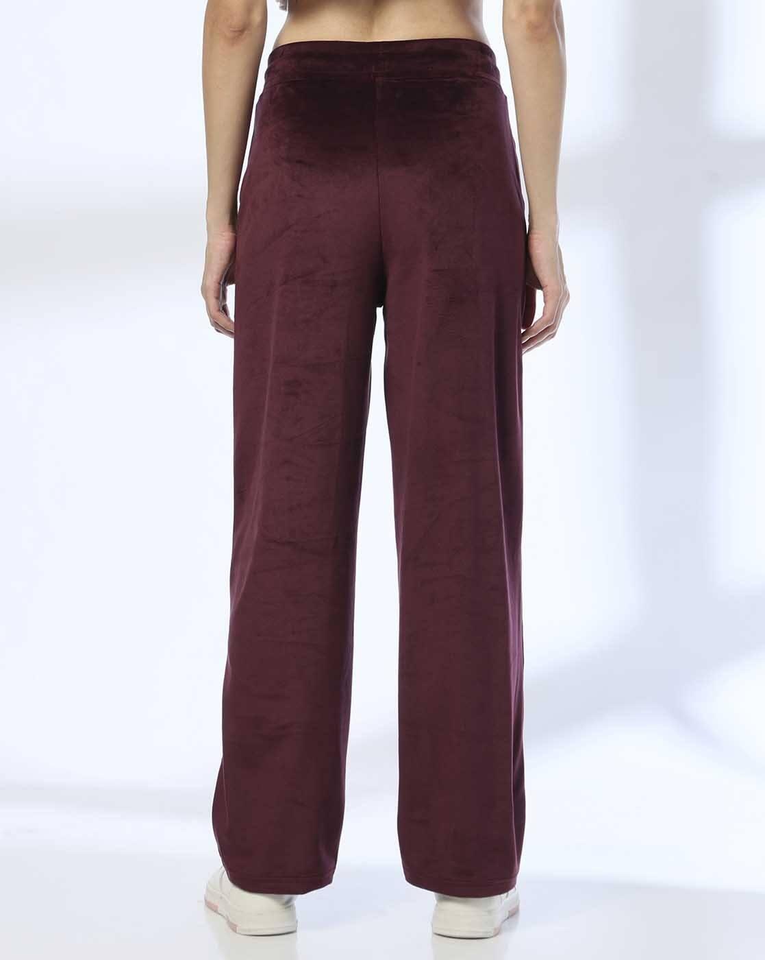VELOUR TRACKPANT, PLUM, M