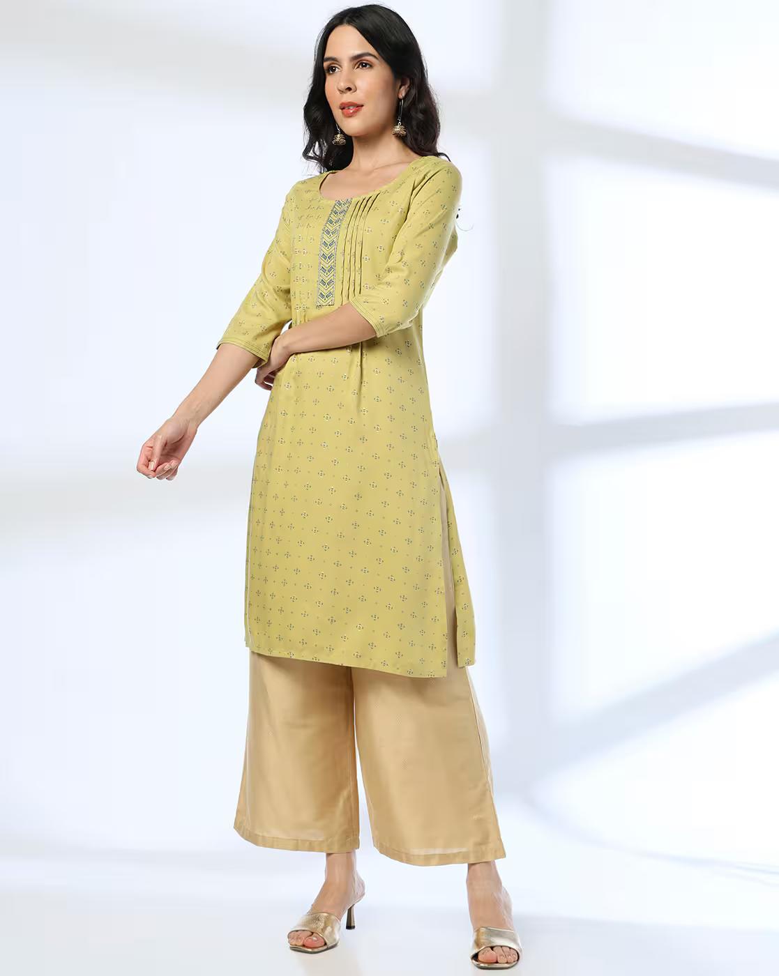 DOTS PLUS AOP SPACE TUCK EMB P, LIME, XS