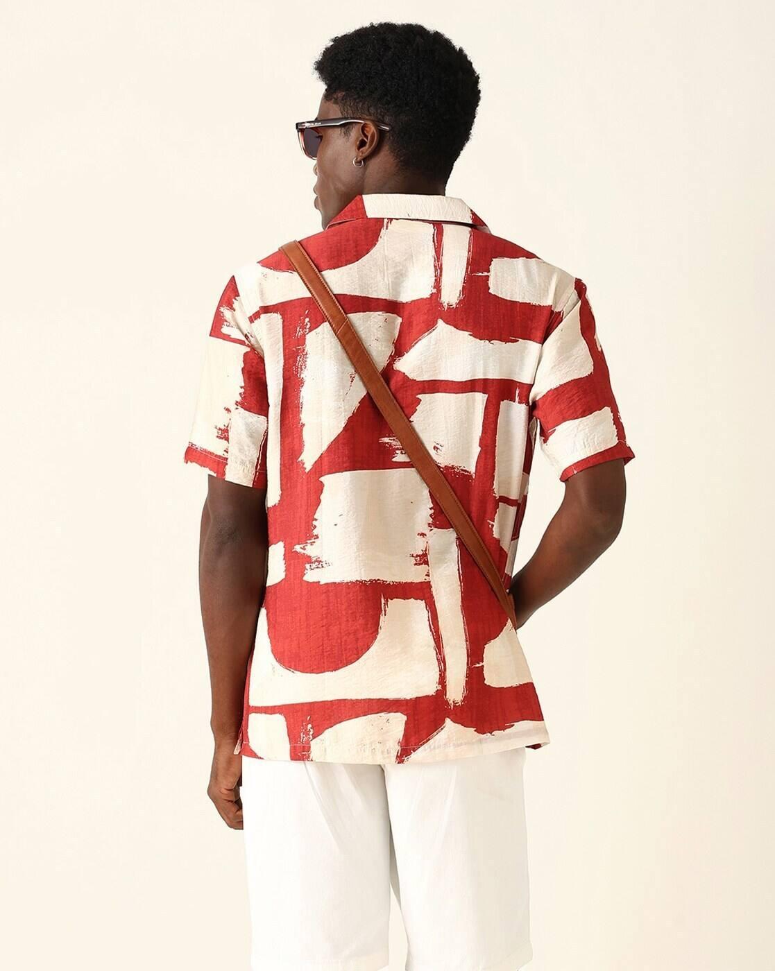 Men Self-design Relaxed Fit Shirt