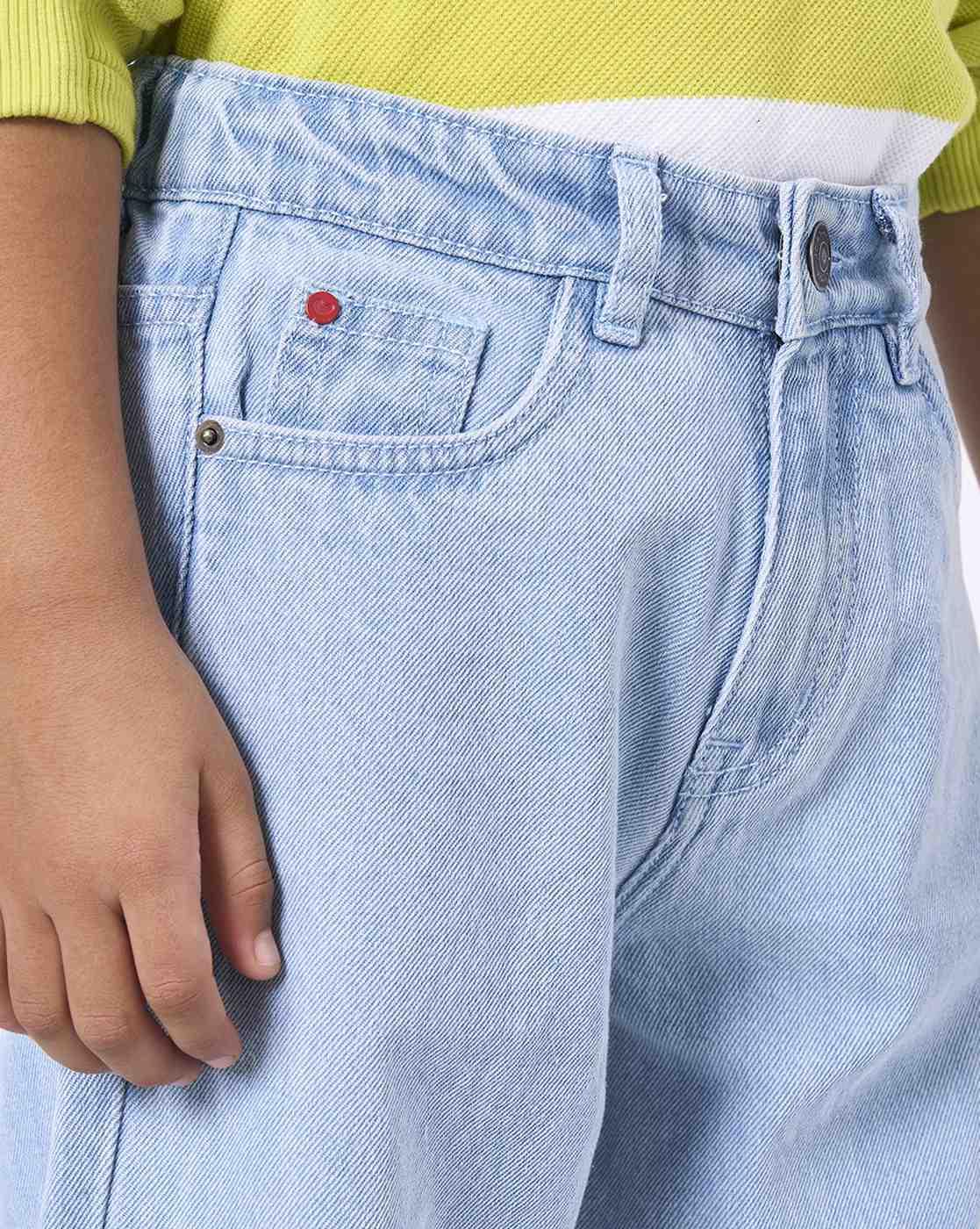 Boys Heavily Washed Relaxed Jeans