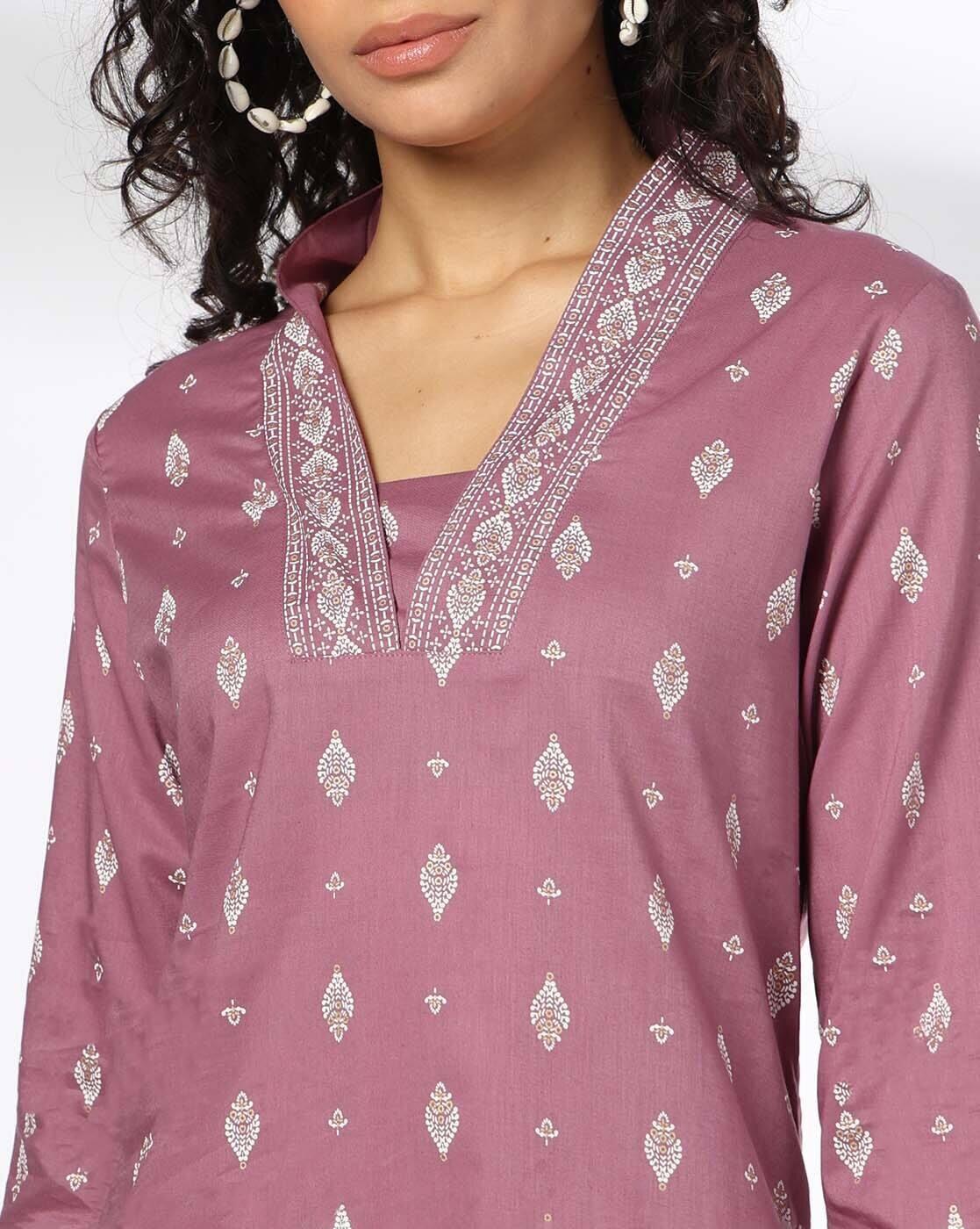 SEAUIN TILAK AOP SHAWL COLLAR, PURPLE, L