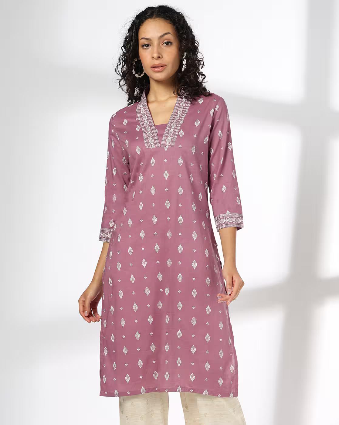 SEAUIN TILAK AOP SHAWL COLLAR, PURPLE, L