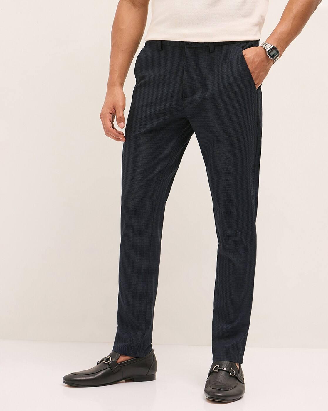 Slim Fit Flat-Front Trousers