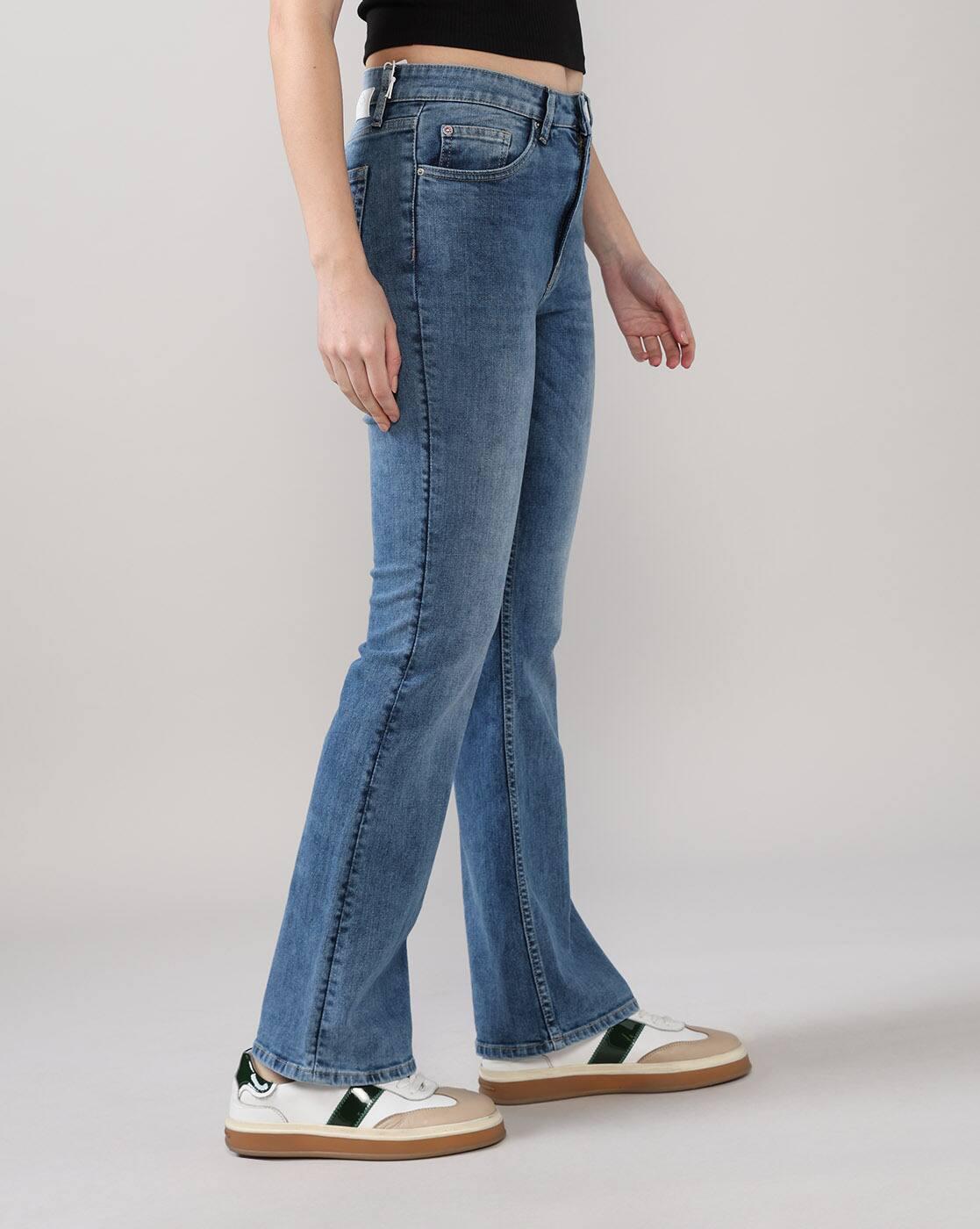 Women Lightly Washed Bootcut Jeans