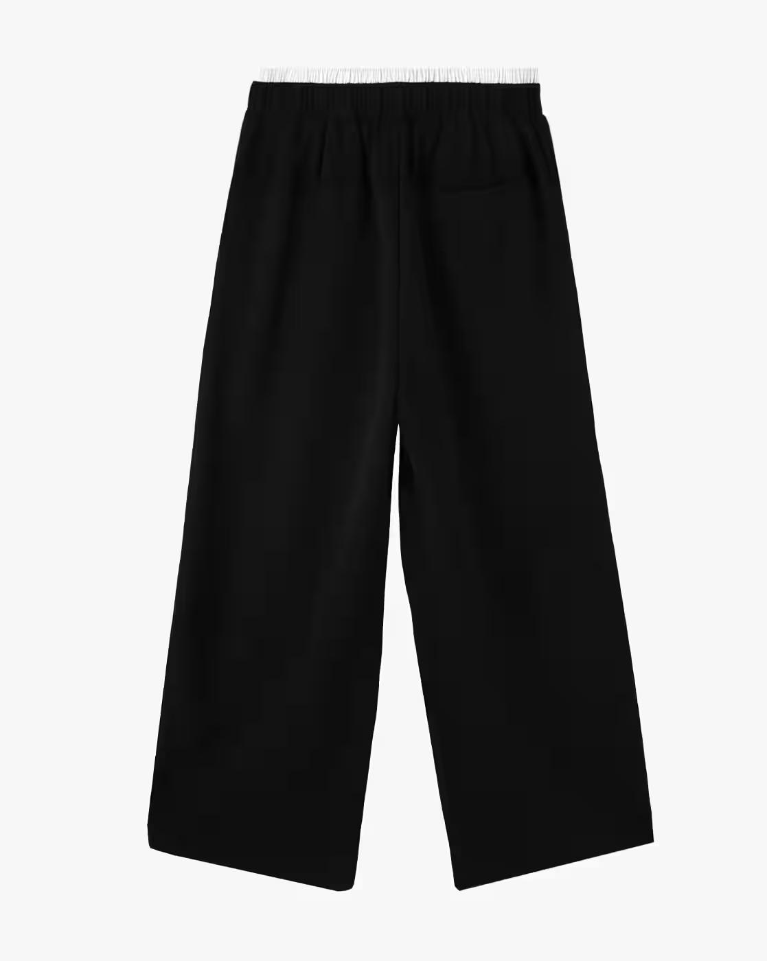 Girls Contrast Waist Relaxed Fit Pants
