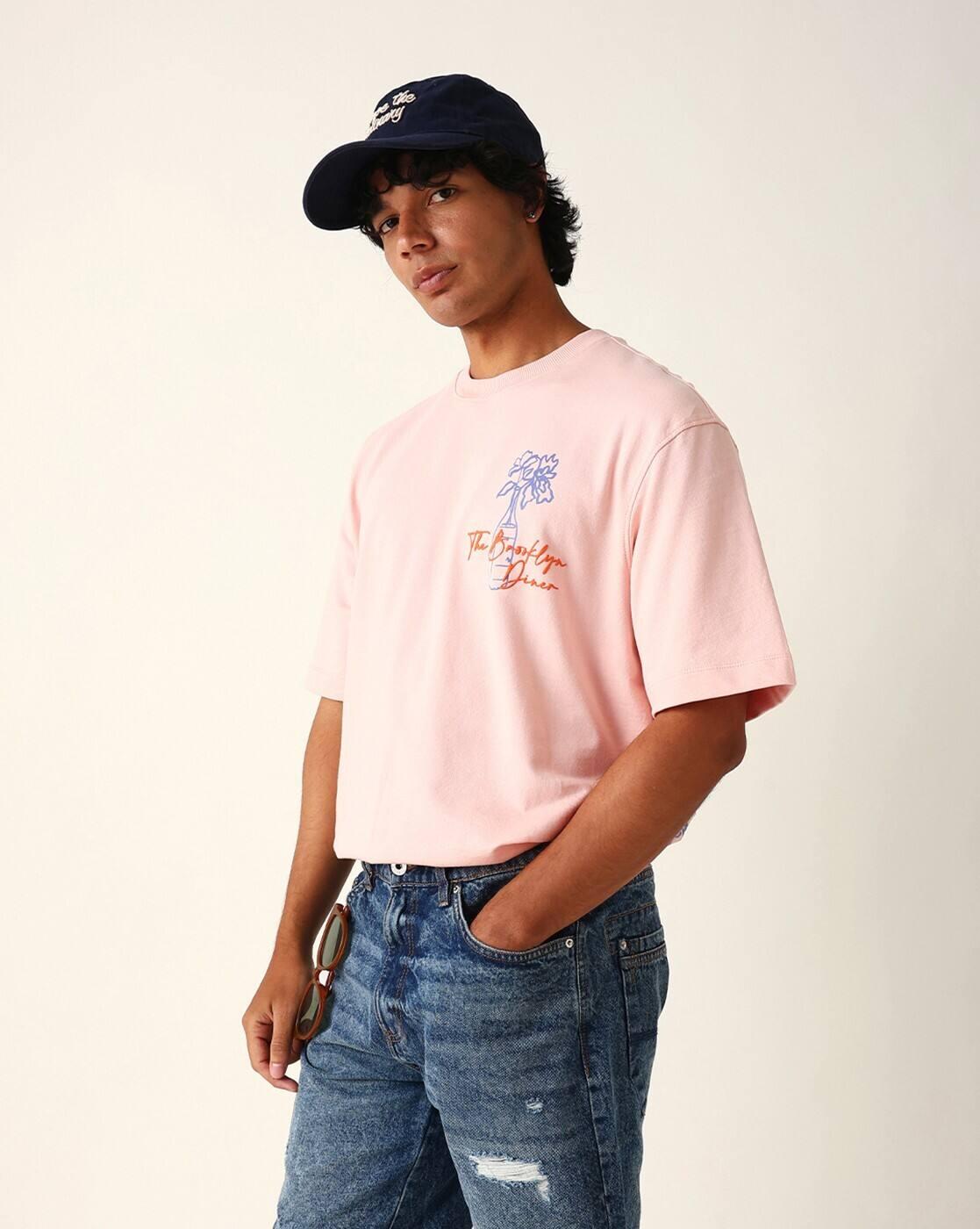 Self-design Oversized Fit Crew- Neck T-shirt