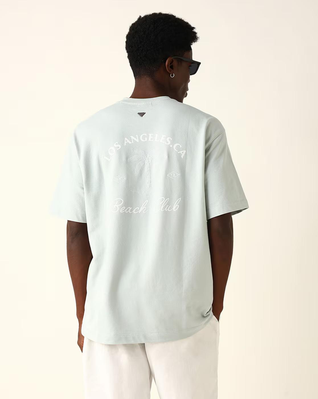 Self-design Oversized Fit Crew- Neck T-shirt