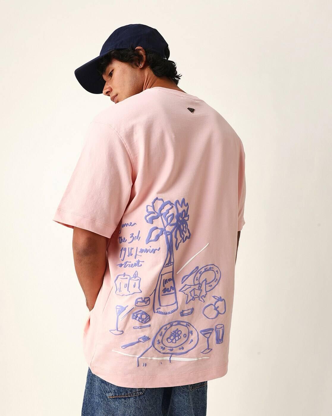 Self-design Oversized Fit Crew- Neck T-shirt