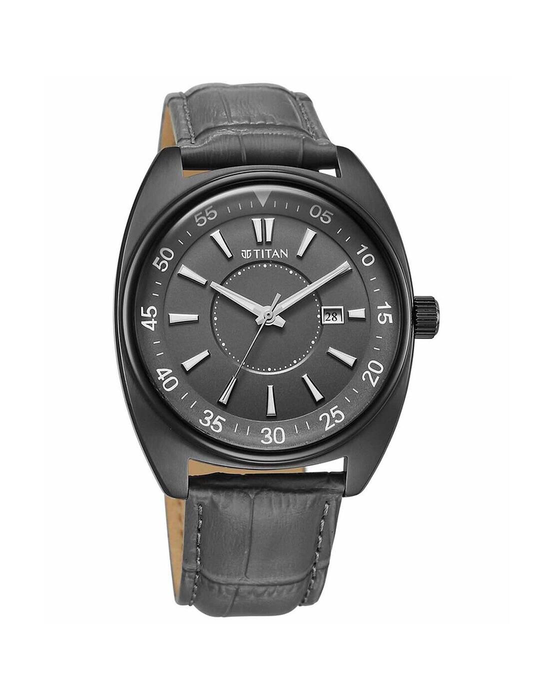 Men Classique Tonneau Analogue Watch with Leather Strap-90211QL02