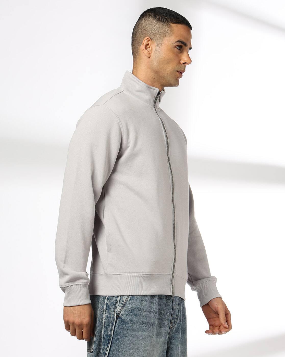 Men Slim Fit High-Neck Sweatshirt