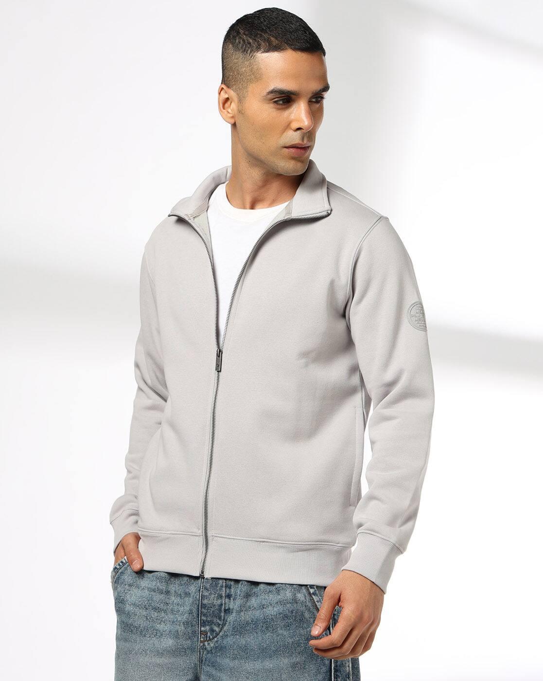 Men Slim Fit High-Neck Sweatshirt