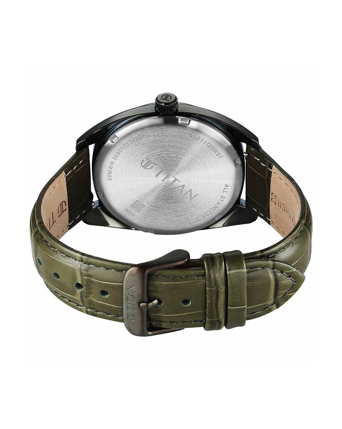 Men Classique Tonneau Analogue Watch with Leather Strap-90211QL01
