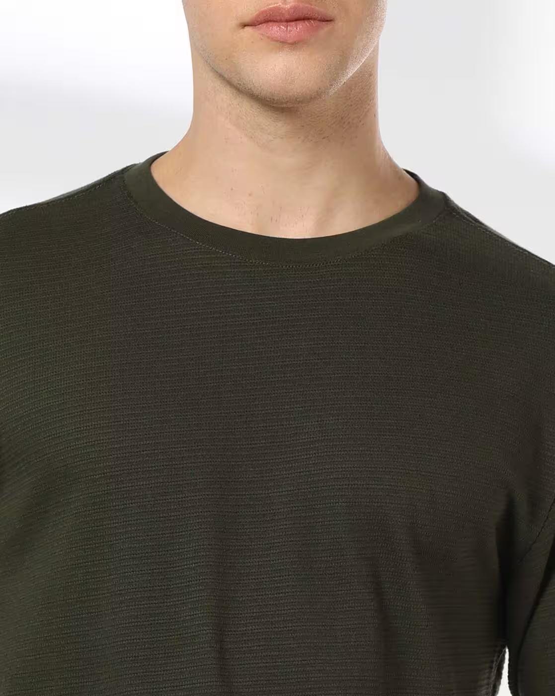 Men Regular Fit Crew-Neck T-Shirt