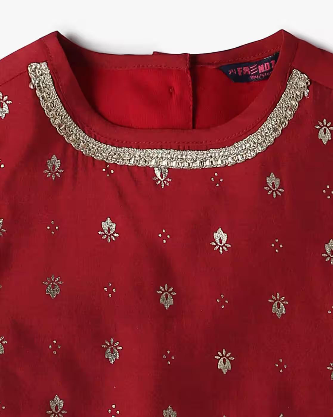 RED PST SET, RED, 6-12M