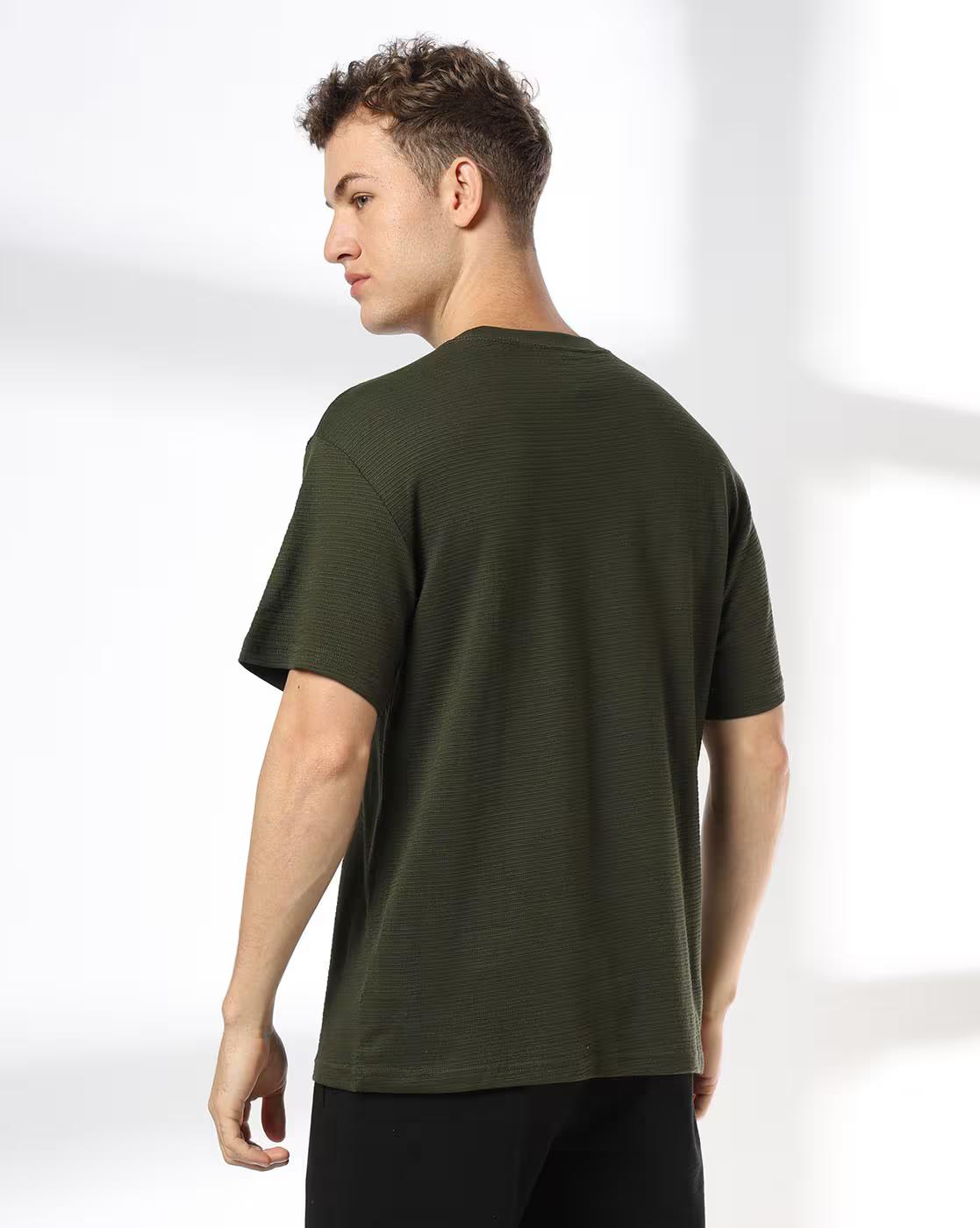 Men Regular Fit Crew-Neck T-Shirt